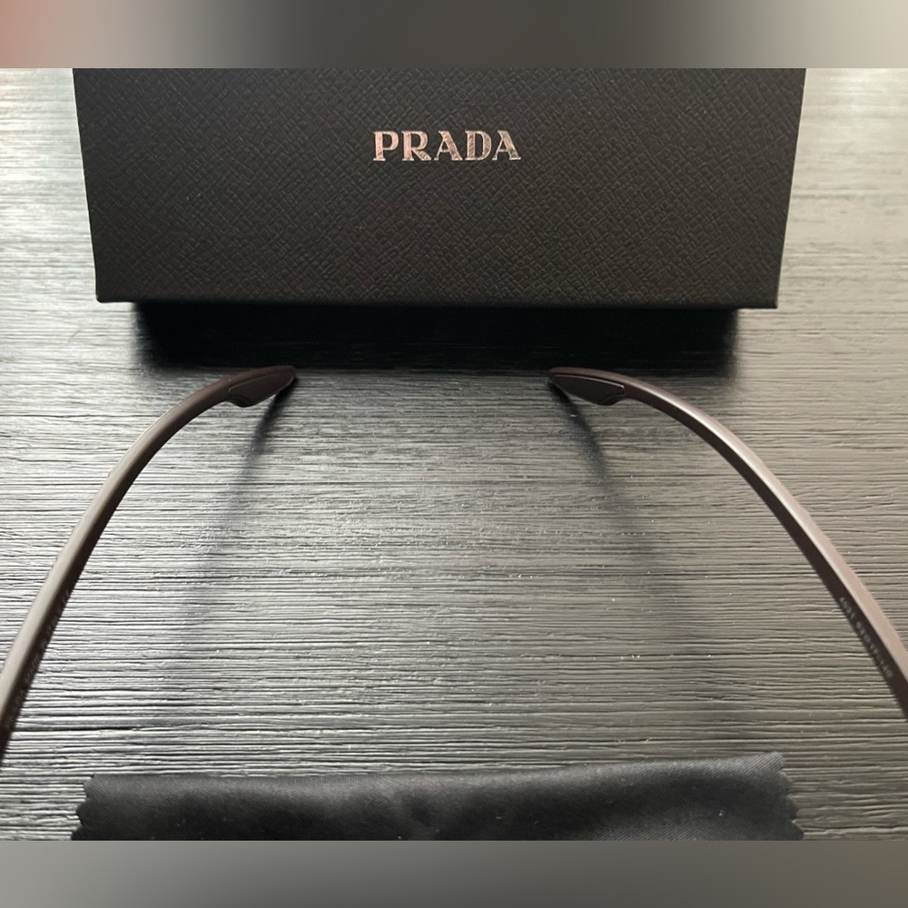 Prada Dark Brown Aviator Sunglasses - Picture 3 of 7